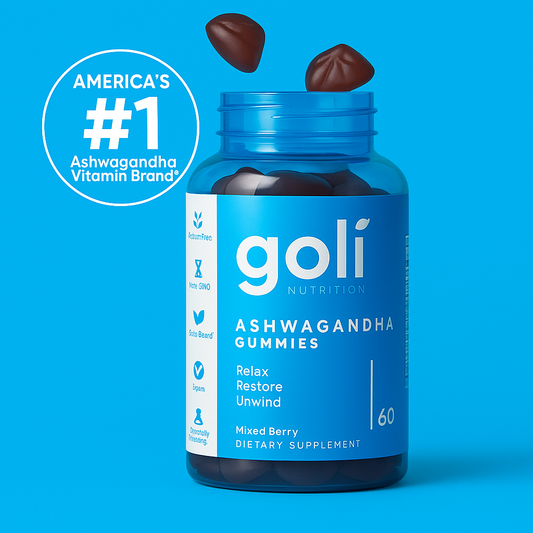 Gomitas Goli® Ashwagandha KSM-66® Elimina el estrés del día a día de forma natural
